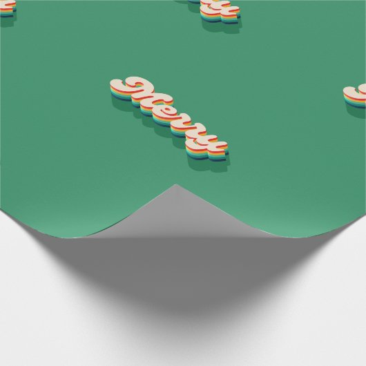 Fröhliche Weihnachtsbotschaft Geschenkpapier (Ecke)