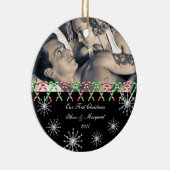 Fröhliche Weihnachtsbrauch-Bild-Schneeflocken Keramikornament (Rechts)