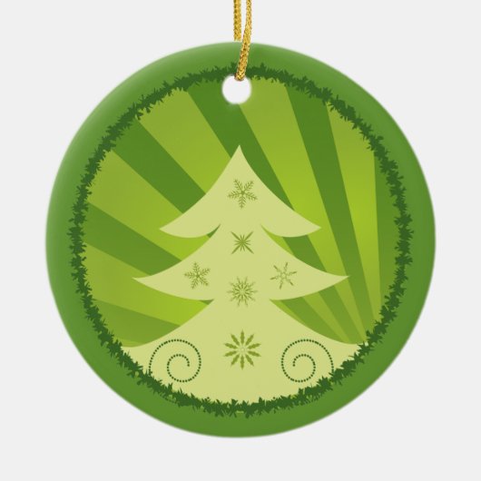 Fröhliche Weihnachtsbrauch-Verzierung Keramik Ornament (Vorne)