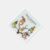 Fröhliche Weihnachtsbrillen auf dem Baumbuch Napki Serviette (Ecke)