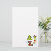 fröhliche Weihnachtsdekoration Briefpapier (Stehend Vorderseite)