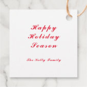 Fröhliche Weihnachtsdekoration mit Text Geschenkanhänger (Rückseite)