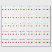 Fröhliche Weihnachtsdekoration mit Text Geschenkpapier (Flach)