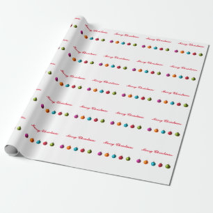 Fröhliche Weihnachtsdekoration mit Text Geschenkpapier