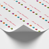 Fröhliche Weihnachtsdekoration mit Text Geschenkpapier (Ecke)