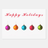 Fröhliche Weihnachtsdekoration mit Text Geschenkpapier Set (Vorderseite 3)