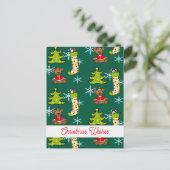 fröhliche Weihnachtsdekoration Postkarte (Stehend Vorderseite)