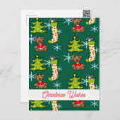 fröhliche Weihnachtsdekoration Postkarte (Vorne/Hinten)