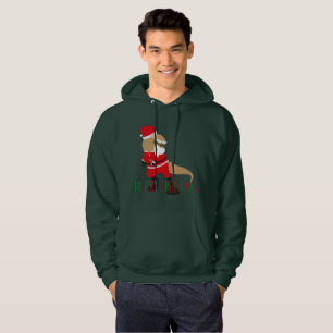 fröhliche Weihnachtsdinosaurier santa claus hoodie