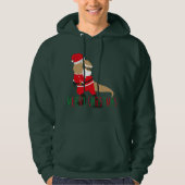fröhliche Weihnachtsdinosaurier santa claus hoodie (Vorderseite)