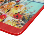 fröhliche Weihnachtsengel trompelnd Schneidebrett (Ecke)