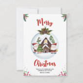 Fröhliche Weihnachtsfeier Dankeskarte (Vorderseite)