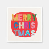 Fröhliche Weihnachtsfeier-Dekoration Serviette (Vorderseite)