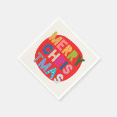 Fröhliche Weihnachtsfeier-Dekoration Serviette (Ecke)