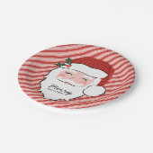 Fröhliche Weihnachtsfeier | Frohe Weihnachten Pappteller (Schrägansicht)