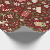 Fröhliche Weihnachtsfeier Geschenkpapier (Ecke)