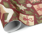 Fröhliche Weihnachtsfeier Geschenkpapier (Rolleneckpunkt)