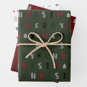 fröhliche Weihnachtsfeier Geschenkpapier Set (Beispiel)