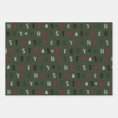 fröhliche Weihnachtsfeier Geschenkpapier Set (Vorderseite)