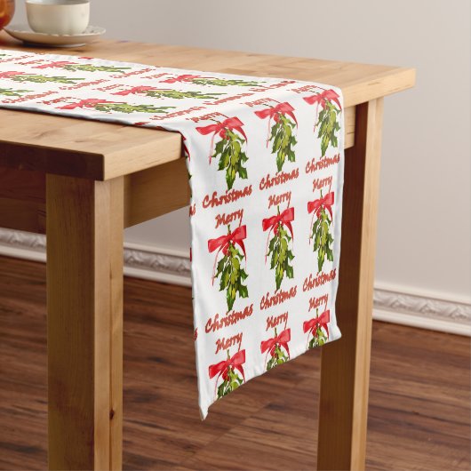 fröhliche Weihnachtsfeier Kurzer Tischläufer (Beispiel)