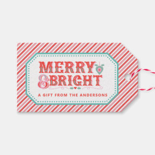 Fröhliche Weihnachtsfeier   Merry & Bright Geschenkanhänger