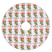 fröhliche Weihnachtsfeier Polyester Weihnachtsbaumdecke (Vorderseite)