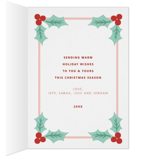 Fröhliche Weihnachtsfeier | Rosa und Rot | (Innen (Rechts))