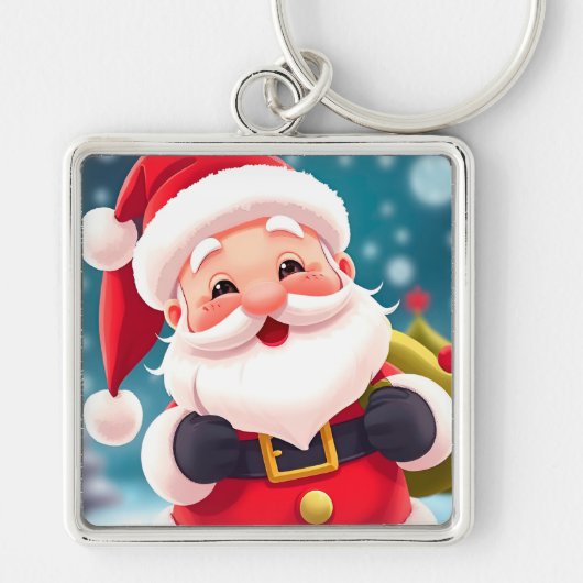 Fröhliche Weihnachtsfeier Schlüsselanhänger (Vorne)