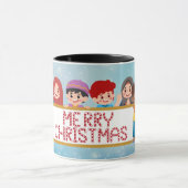Fröhliche Weihnachtsfeier Tasse (Zentrum)