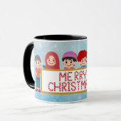 Fröhliche Weihnachtsfeier Tasse (Vorderseite Links)