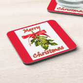 fröhliche Weihnachtsfeier Untersetzer (Linke Seite)