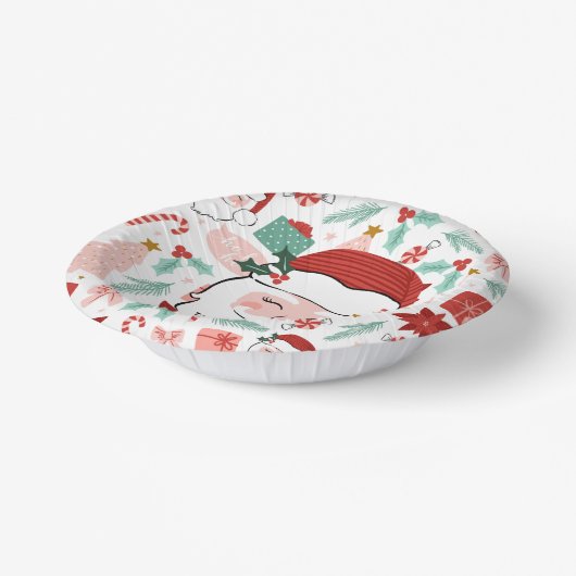 Fröhliche Weihnachtsfeier | Weihnachtspapier Pappteller (Gewinkelt)