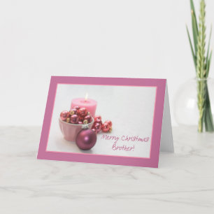 Fröhliche Weihnachtsfeierlichkeiten in Rosa Feiertagskarte