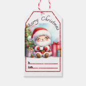 Fröhliche Weihnachtsfeiertage Geschenkanhänger (Vorderseite)