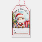 Fröhliche Weihnachtsfeiertage Geschenkanhänger (Rückseite)