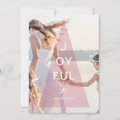 Fröhliche Weihnachtsfeiertage mit rosa Baumhütten Feiertagskarte (Vorderseite)