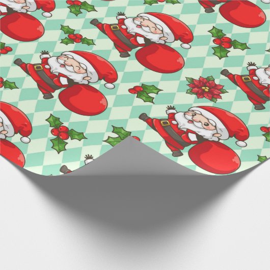 Fröhliche Weihnachtsfeiertage Muster Geschenkpapier (Ecke)