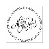 Fröhliche Weihnachtsferien-Rücksendeadresse Permastempel (Design)