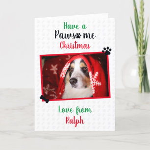 Fröhliche Weihnachtsferien von Hund Karte