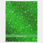 fröhliche Weihnachtsflottenvorlage Fleecedecke (Vorderseite)