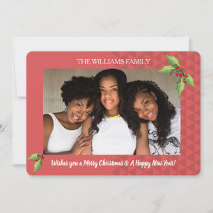 Fröhliche Weihnachtsfoto-Weihnachtskarte Einladung