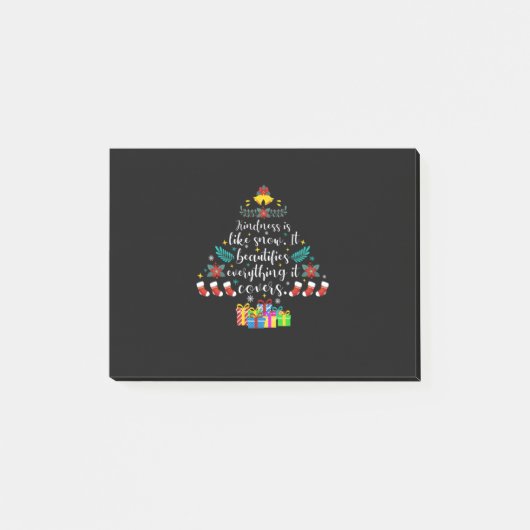 Fröhliche Weihnachtsfreundlichkeit ist wie Schnee. Post-it Klebezettel (Vorderseite)