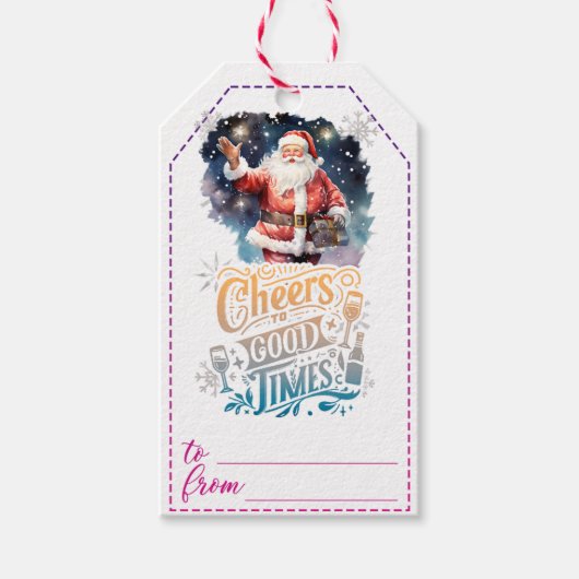 Fröhliche Weihnachtsgeschenke! Geschenkanhänger (Vorderseite)