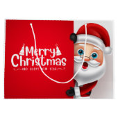 Fröhliche Weihnachtsgeschenktasche Große Geschenktüte (Rückseite)