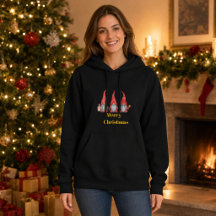Fröhliche Weihnachtsgnome Damen Schwarz Pullover H