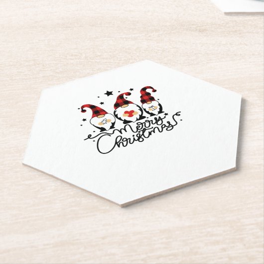 fröhliche Weihnachtsgnome Untersetzer (angewinkelt)