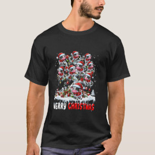 Fröhliche Weihnachtsgruppe Santa Cows auf Bäumen f T-Shirt
