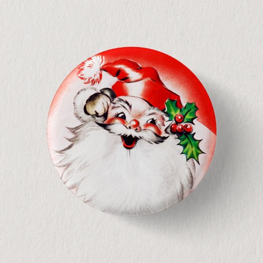 Fröhliche Weihnachtsgrüße Button (Vorderseite)
