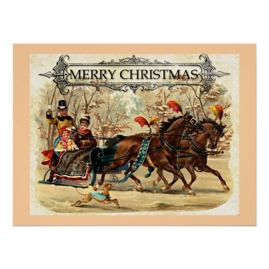 Fröhliche Weihnachtsgrüße Poster (Vorderseite)