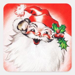 Fröhliche Weihnachtsgrüße Quadratischer Aufkleber